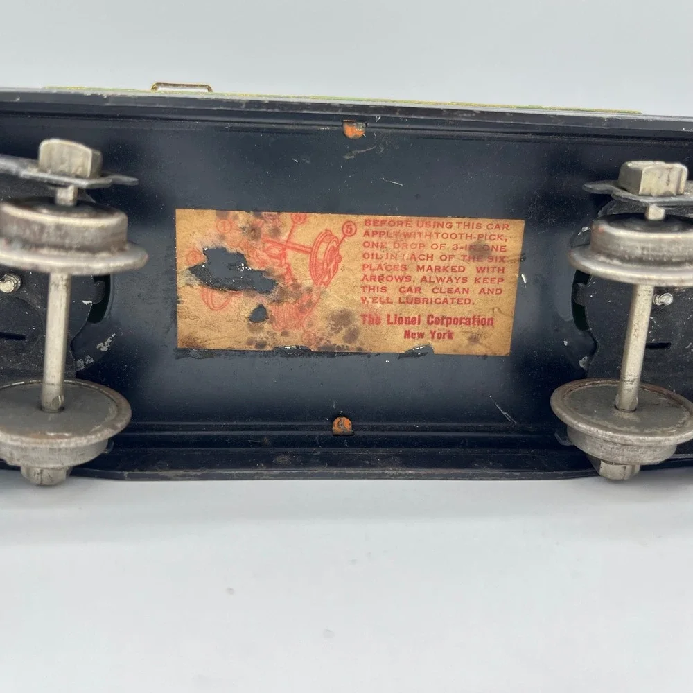 Lionel original tin underside